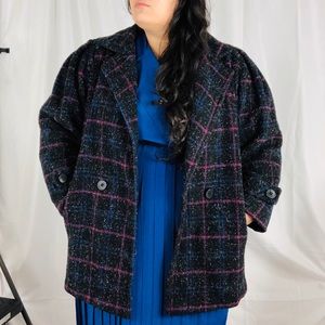 VTG 80’s DOES 50’s PLAID SWING COAT by Dani Colby
